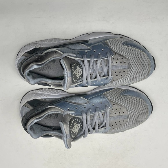 Nike Air Huarache Run Trainers Grey/Silver/White Womens 8 S1131-700 - Picture 9 of 11